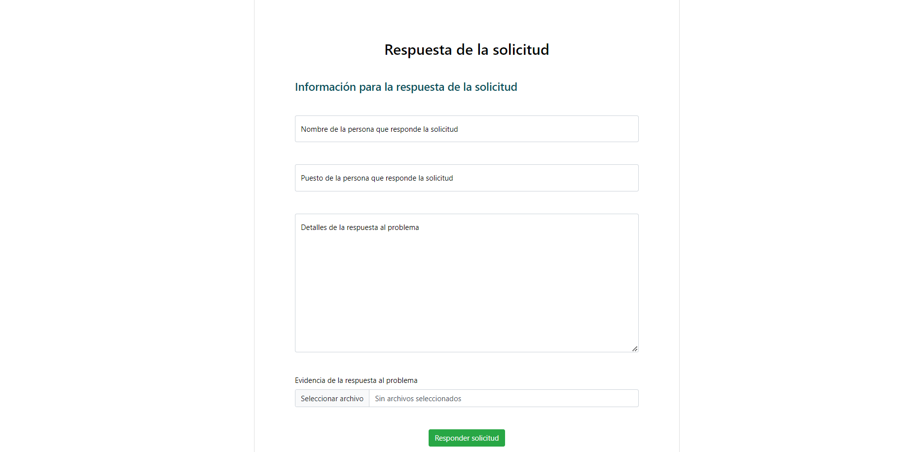 Respuesta de solicitud